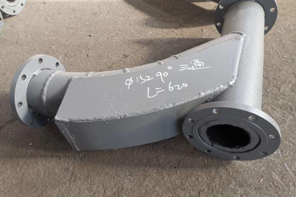 90°雙金屬?gòu)?fù)合耐磨帶背包彎頭φ180